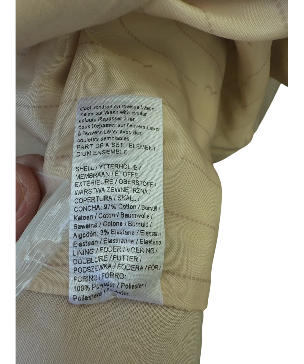 River Island Beige Double Collar Belted Trench Coat, size UK 10 — additional view