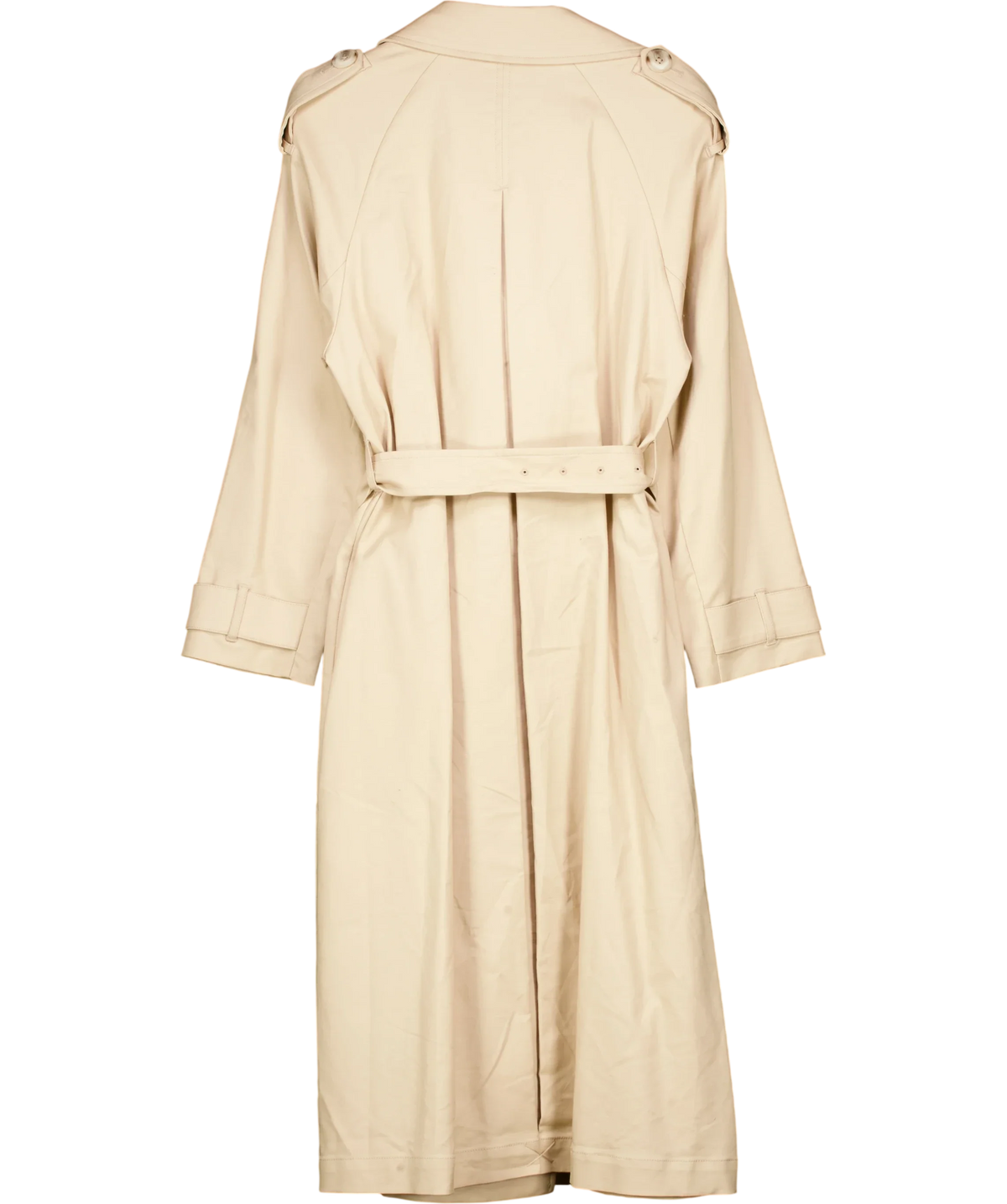 River Island Beige Double Collar Belted Trench Coat, size UK 10 — back
