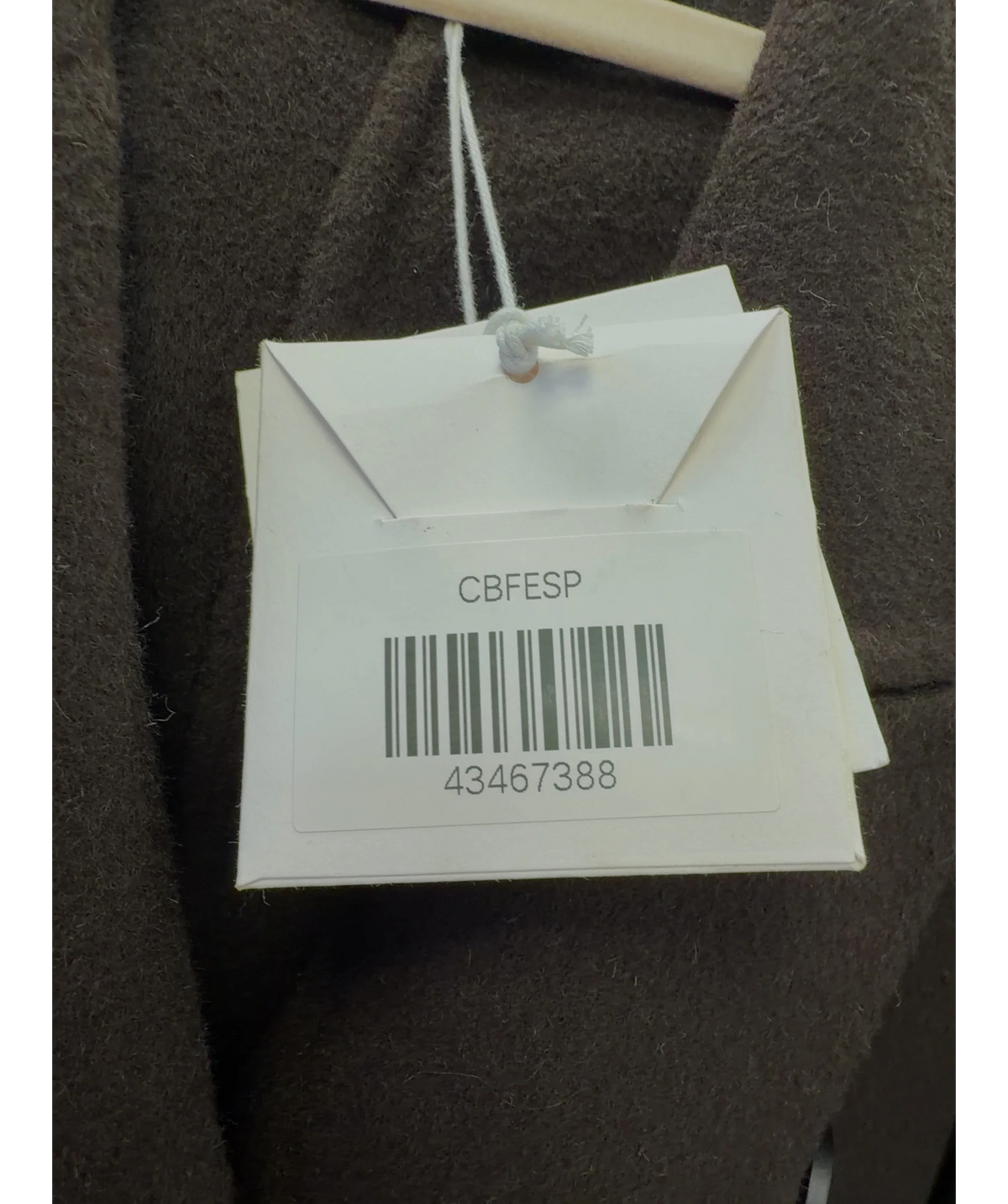 Marcéla Brown Long Wool Blend Overcoat — care label