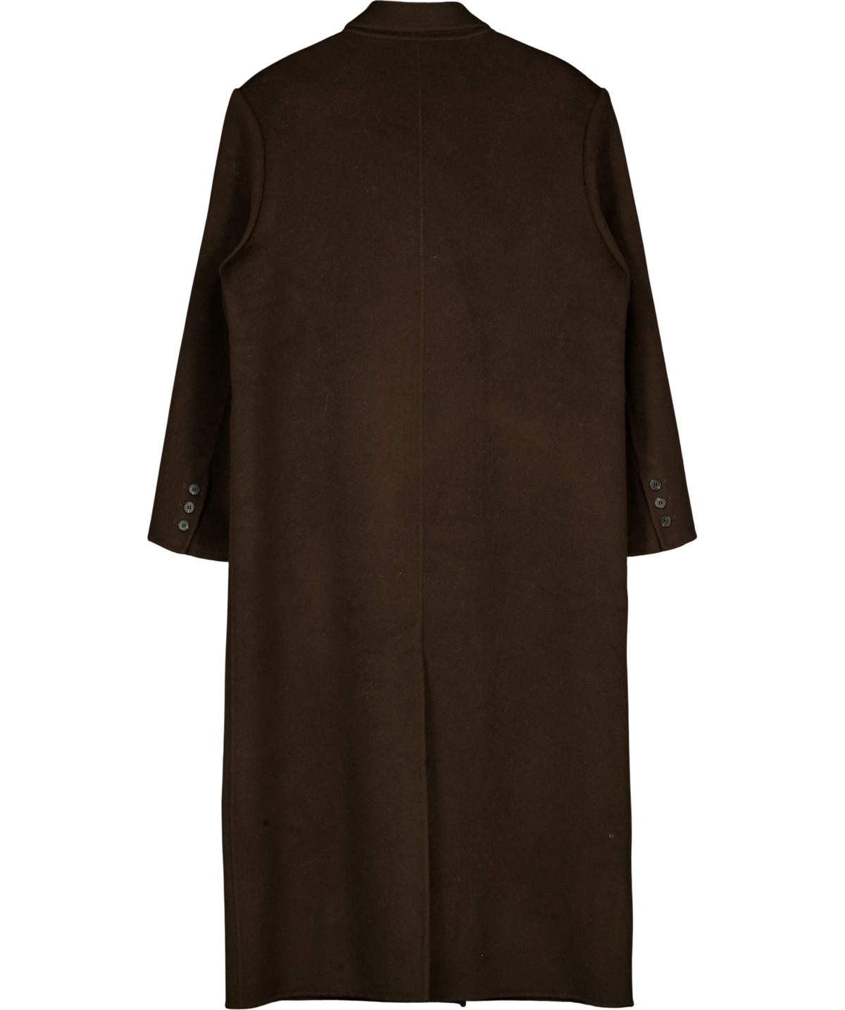 Marcéla Brown Long Wool Blend Overcoat — back