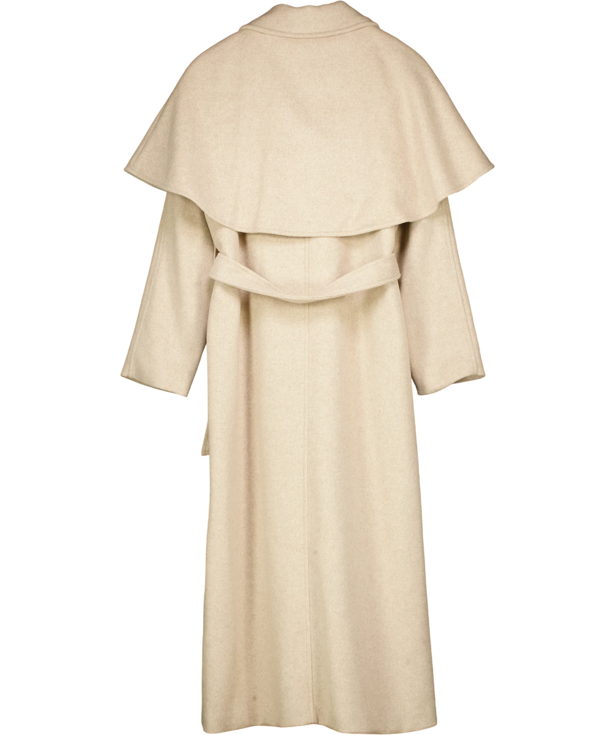 River Island Beige Wool-Blend Cape Trench Coat, size UK S — back