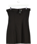LIGHT BEFORE DARK Black Costaponte strapless black dress, size UK M — front
