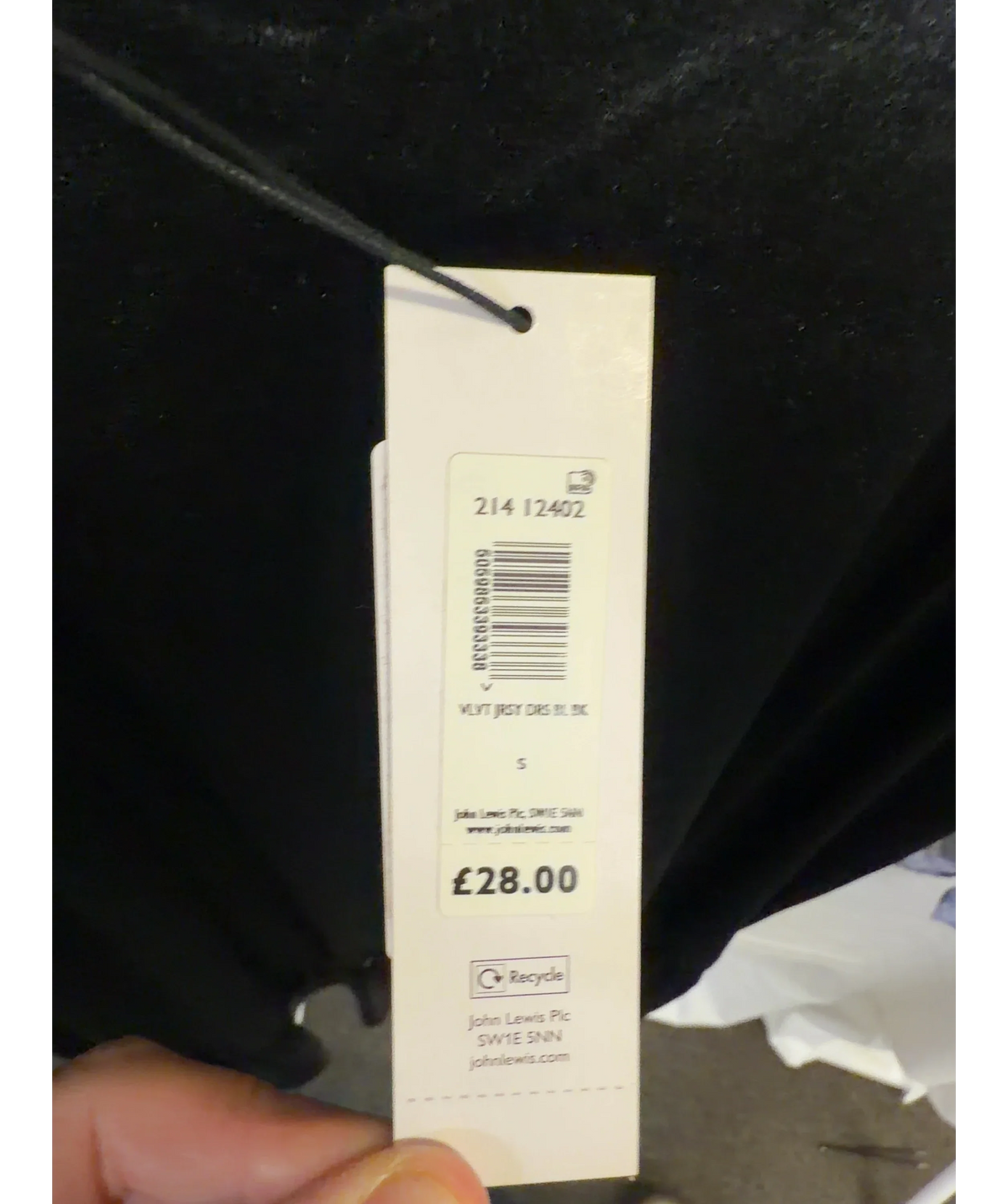 ANYDAY John Lewis & Partners Black Colour, size UK S — label