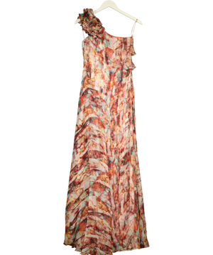 Carlos Miele Multicoloured Ruffled Maxi Dress UK 10
