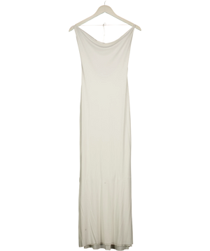 Natalie Rolt Cowl-Neck Maxi Dress White UK 4