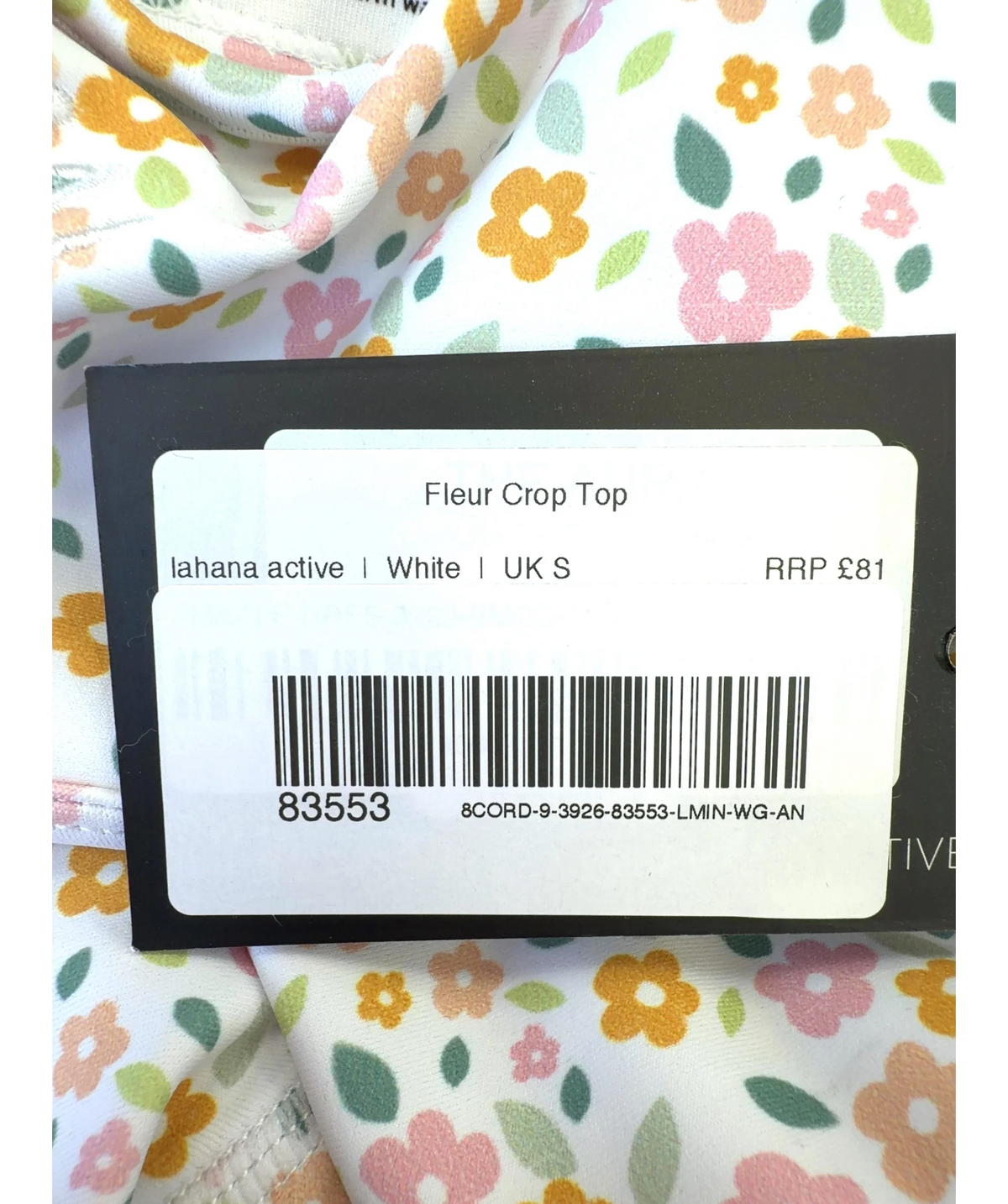 lahana active White Fleur, size UK S — care label