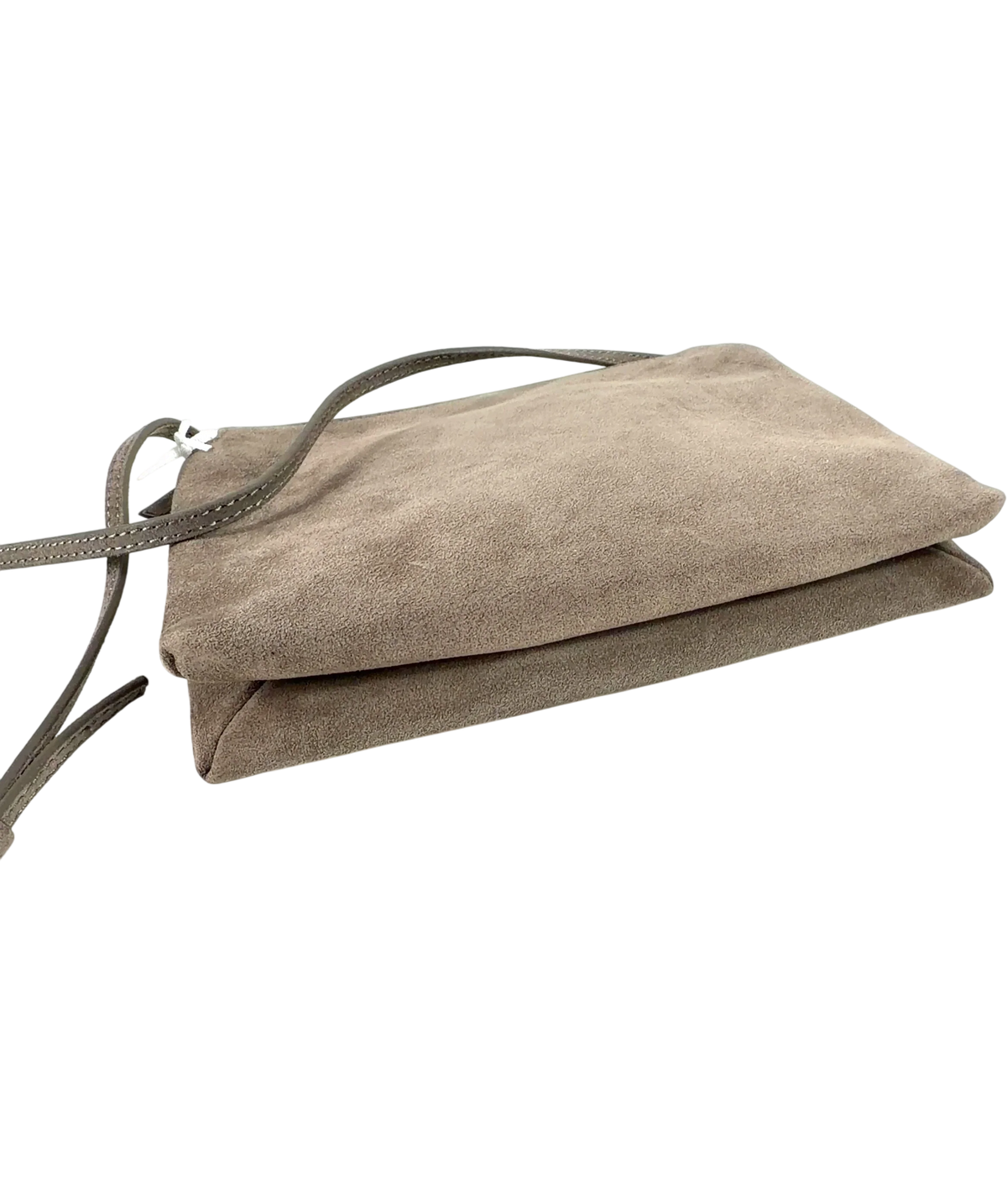 The White Company taupe Suede Double Zip Pouch Crossbody Bag — view 8