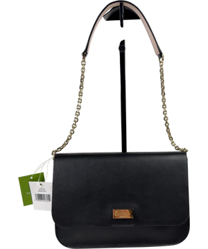 Kate Spade Black / Rose Lizz Putnam Drive Shoulder Bag with Gold Chain  Strap