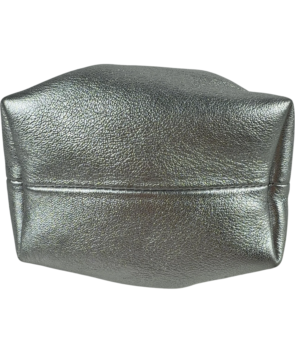 Jimmy Choo silver Silver Metallic Nappa Bon Bon Bag with Metal Handle — additional view