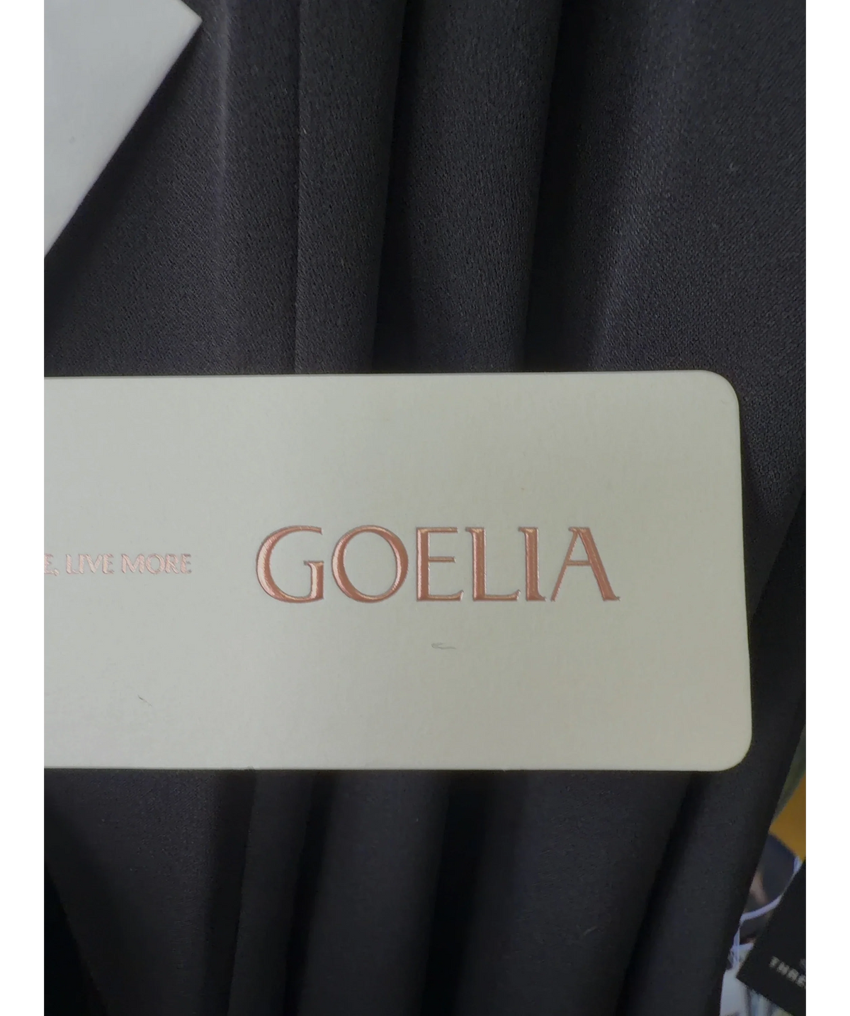 GOELIA Black Leisure Pants, size UK 6 — detail