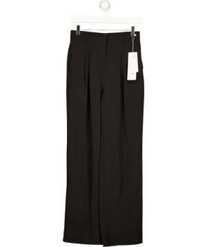 GOELIA  Black Pleated  Wide Leg Trousers UK 6