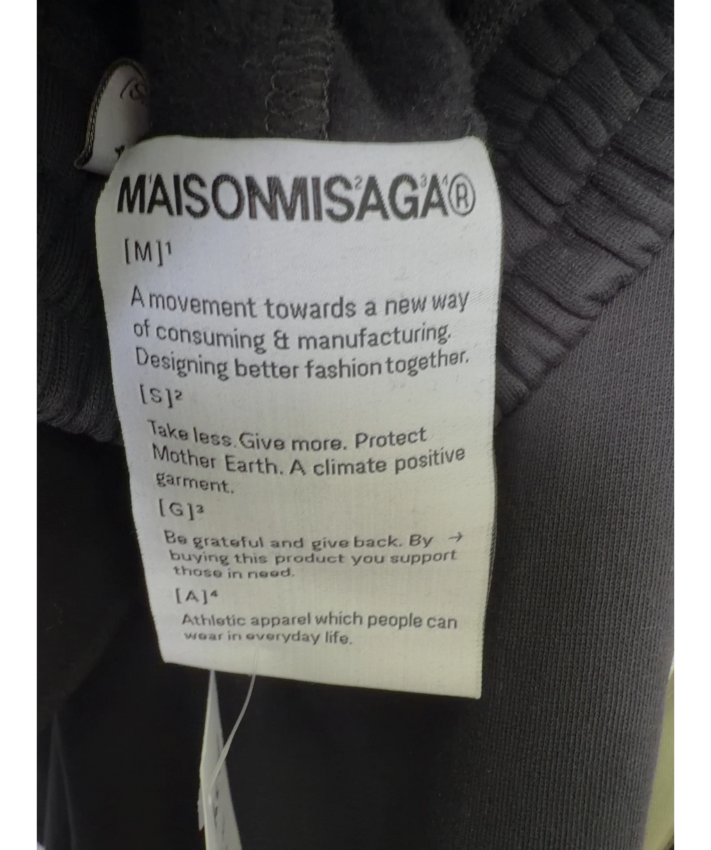 MAISONMISAGA® Black black wide-leg sweatpant, size UK S — detail