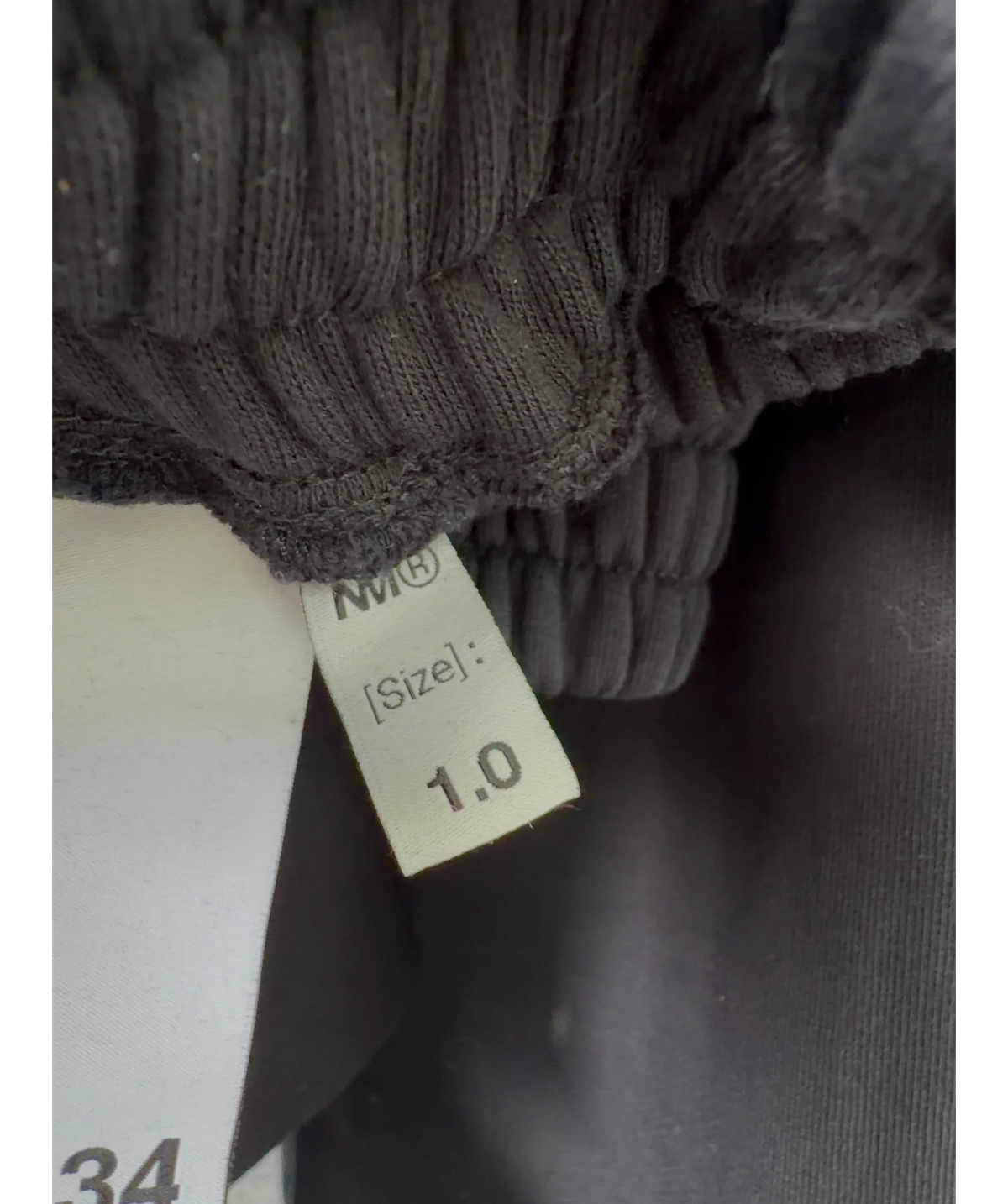 MAISONMISAGA® Black black wide-leg sweatpant, size UK S — care label