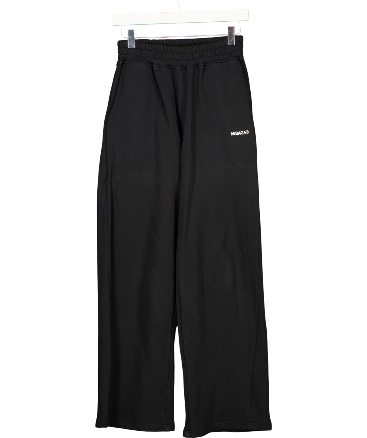 MAISONMISAGA® Black black wide-leg sweatpant, size UK S — front