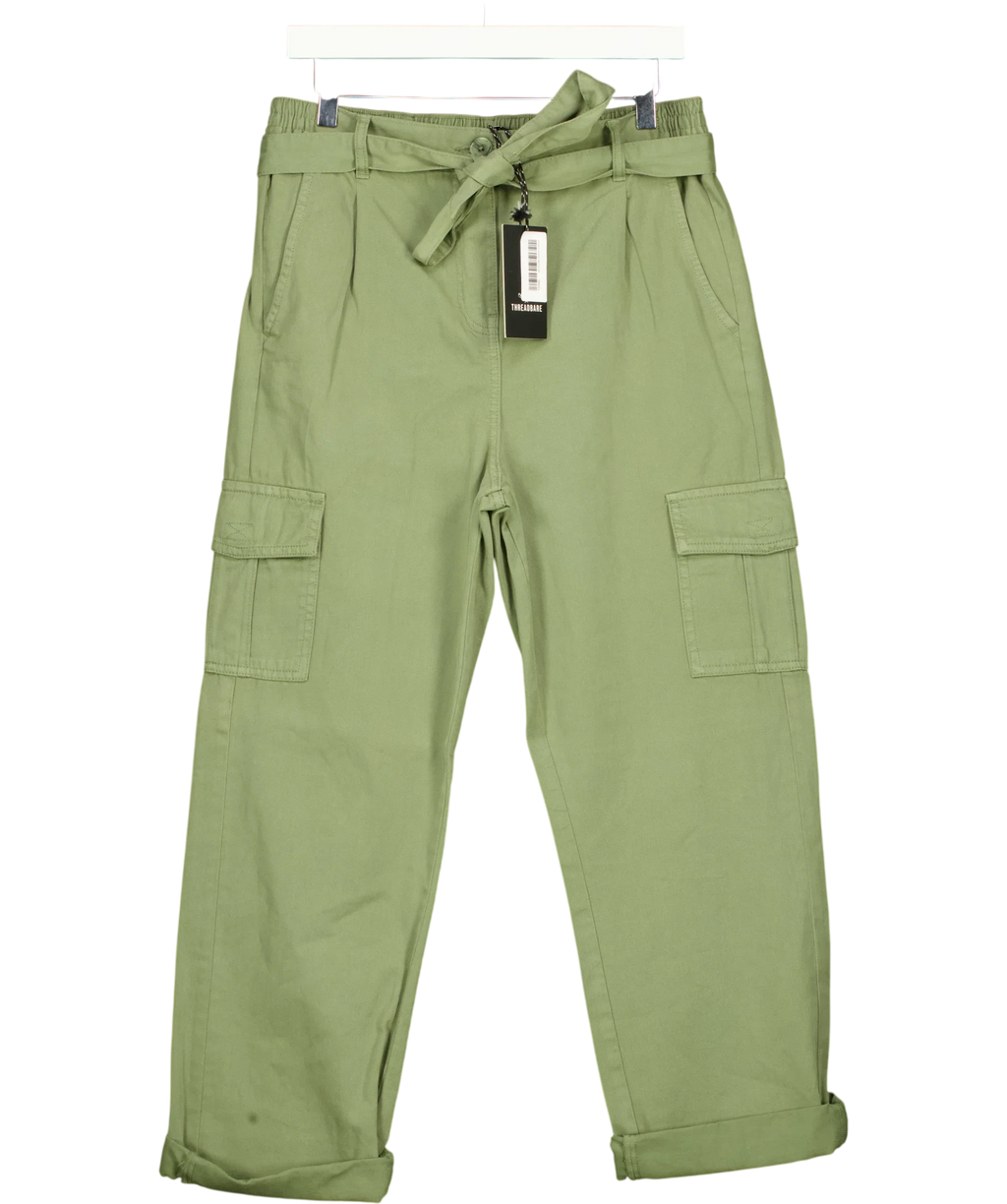 Threadbare khaki Mandy Cargo Trouser, size UK 12 — front