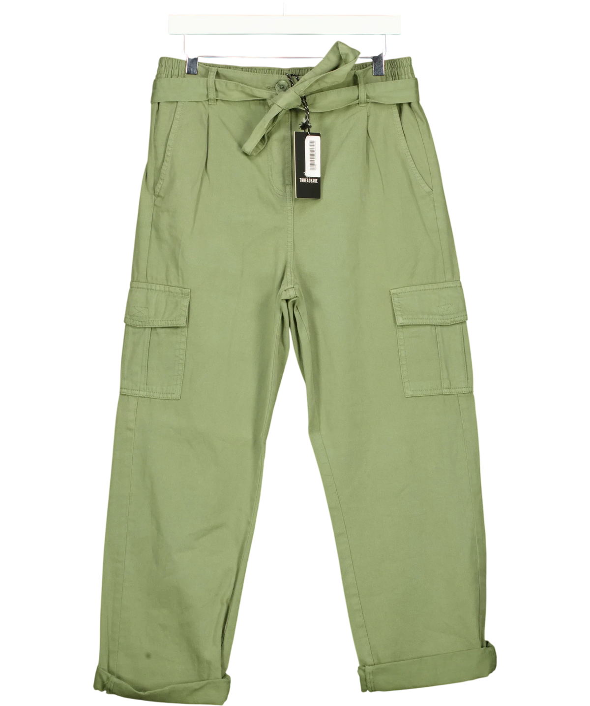Threadbare khaki Mandy Cargo Trouser, size UK 12 — front