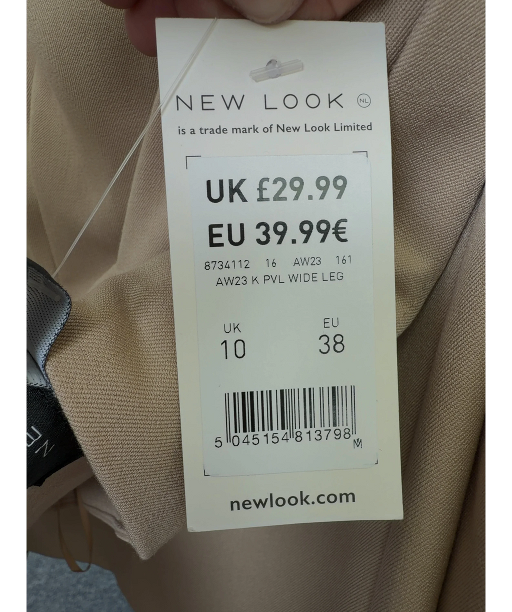 New Look Beige Colour, size UK 10 — care label