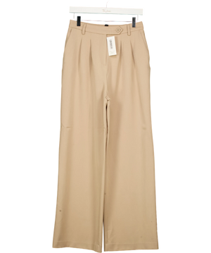 New Look Beige Pleated Trousers UK 10