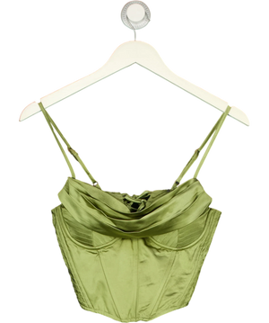 Club L Satin Corset Top Green UK 8