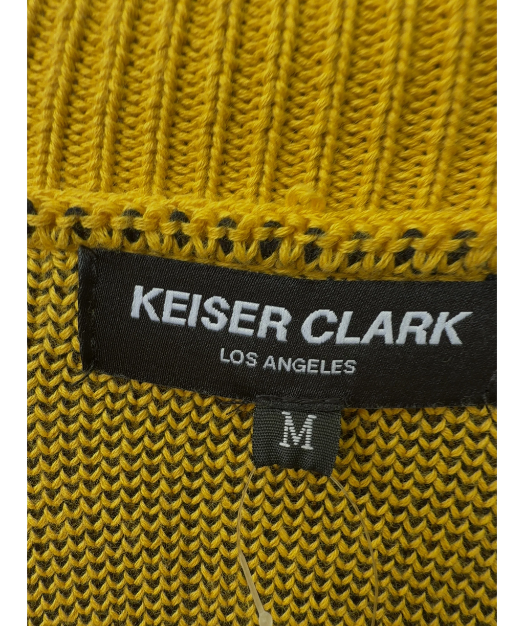 KEISER CLARK Yellow Stardust Cardigan, size UK M — detail