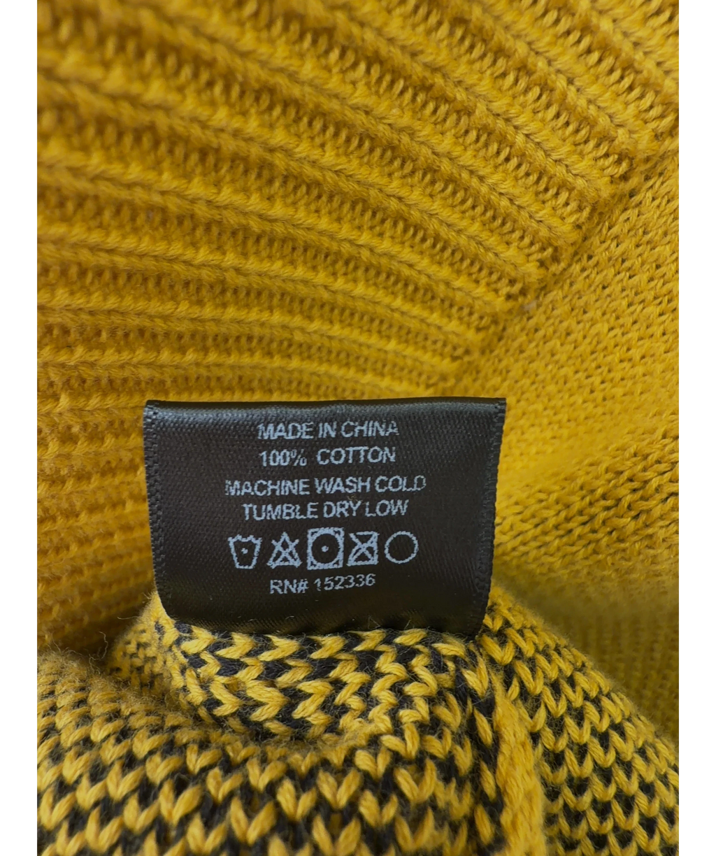 KEISER CLARK Yellow Stardust Cardigan, size UK M — label