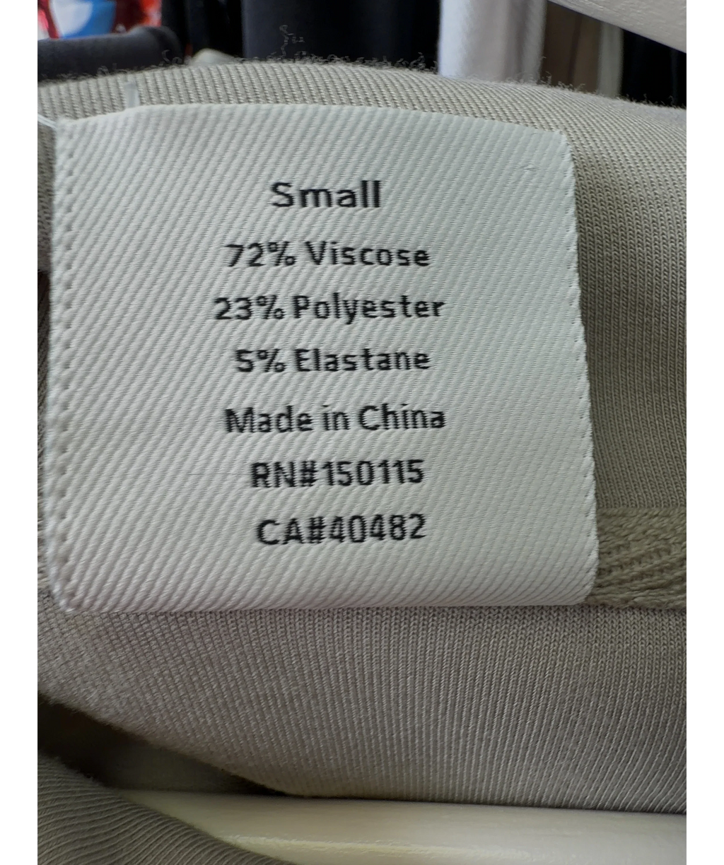 Varley Beige Ellen Cowl Neck Tank, size UK S — care label