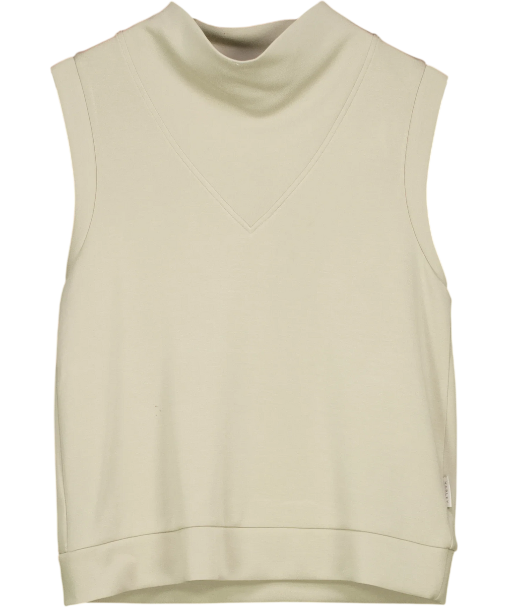 Varley Beige Ellen Cowl Neck Tank, size UK S — front