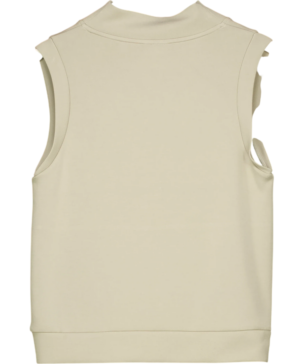 Varley Beige Ellen Cowl Neck Tank, size UK S — back