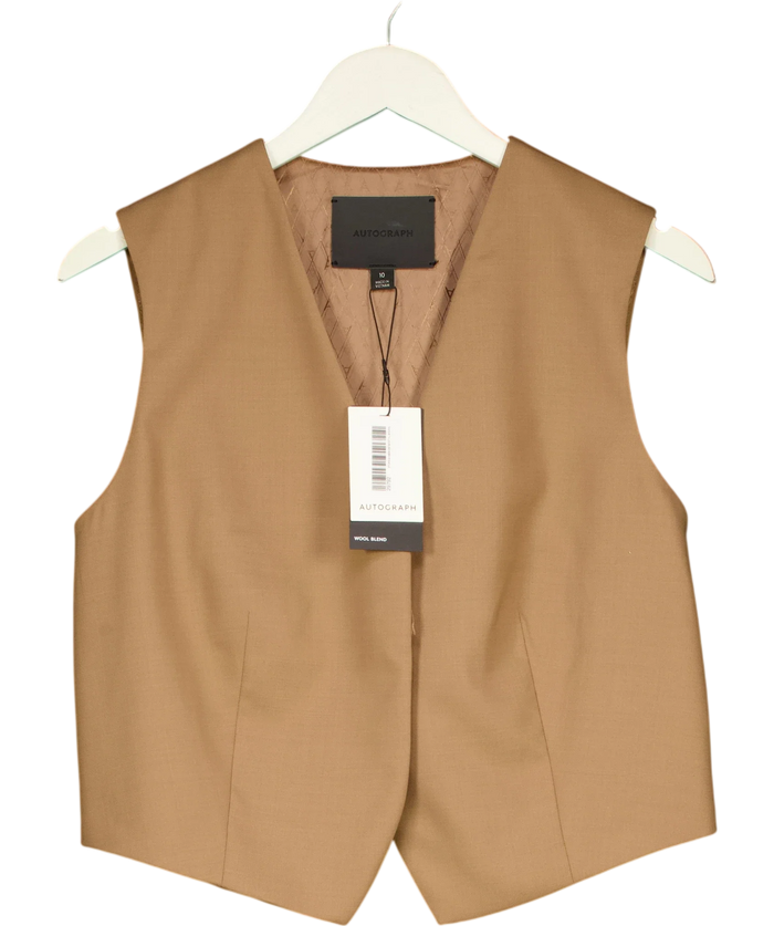 Autograph Beige V-Neck Vest UK 10