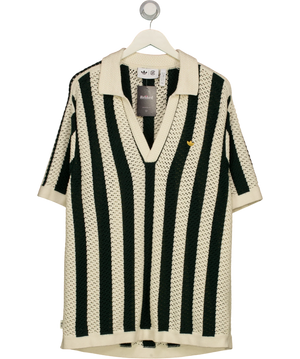 Adidas x Clot Knit Polo Cream & Green UK M