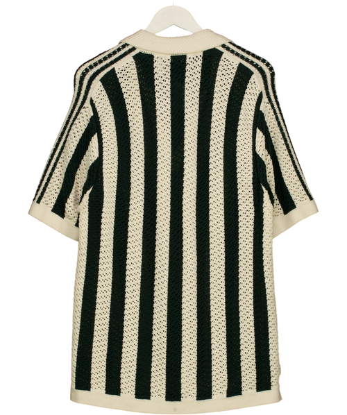 adidas Cream Knit Polo, size UK M — back
