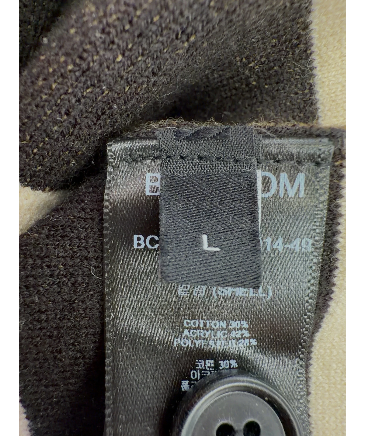 THE FANKIE SHOP (BLOSSOM) olive green Colour, size UK L — care label
