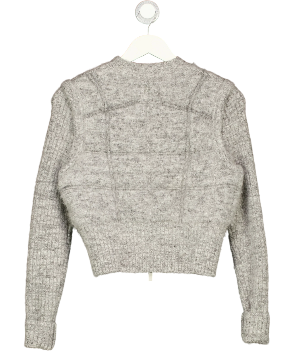 Represent Grey Aura Zip Cardigan, size UK S — back