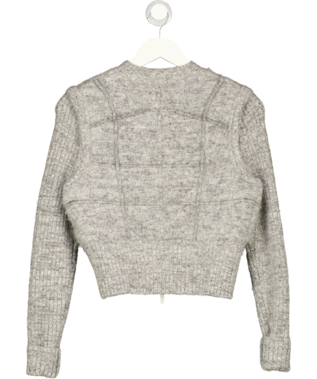 Represent Grey Aura Zip Cardigan, size UK S — back