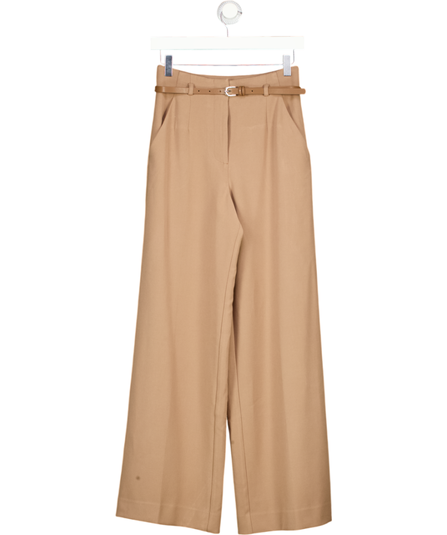 FOREVER NEW Brown Belted Wide Leg Trouser UK 6