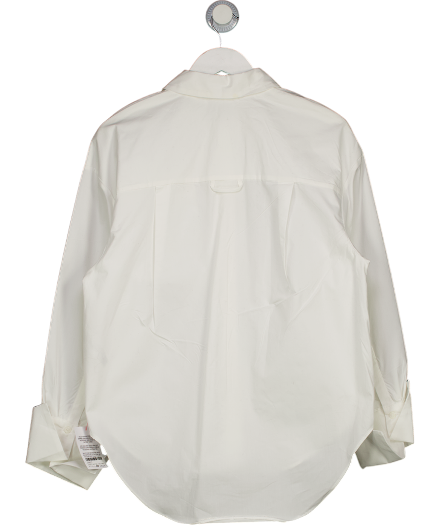 ASOS Design Cotton Poplin Classic White Oversize Shirt With Double Cuff UK 6