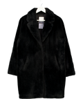 Rino & Pelle Black Joela Faux Fur Coat UK 12