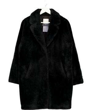 Rino & Pelle Black Joela Faux Fur Coat UK 12