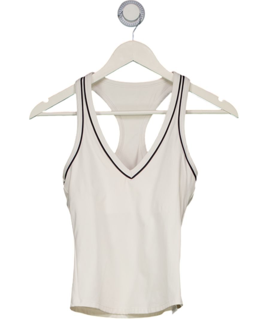 T/ALA Cream Dayflex Built-in Support V Neck Racer Vest - Ivory UK S