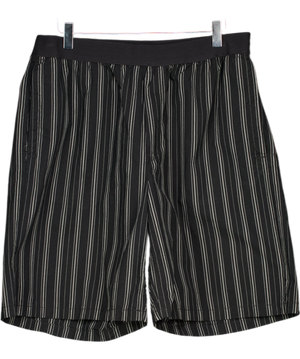 WEEKDAY Loose Fit Shorts In Black Stripe UK M