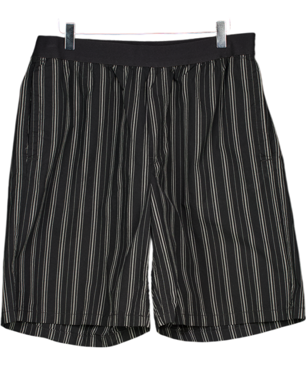WEEKDAY Loose Fit Shorts In Black Stripe UK M