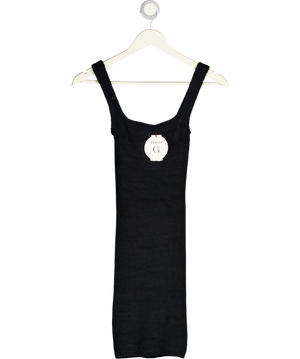 HUNZA G Black Original Square Neck Tank Dress One Size