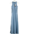 4th & Reckless Blue Aver Satin Maxi Dress UK 8
