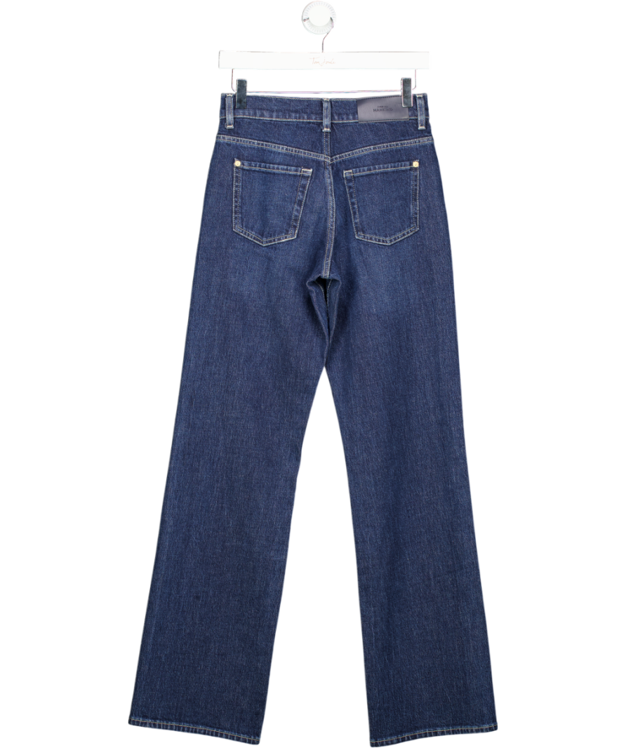 7 For All Mankind Blue Mid Waist Straight Jeans W24