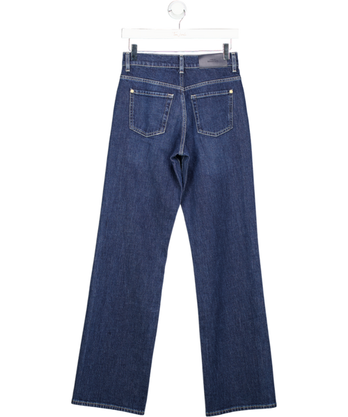 7 For All Mankind Blue Mid Waist Straight Jeans W24