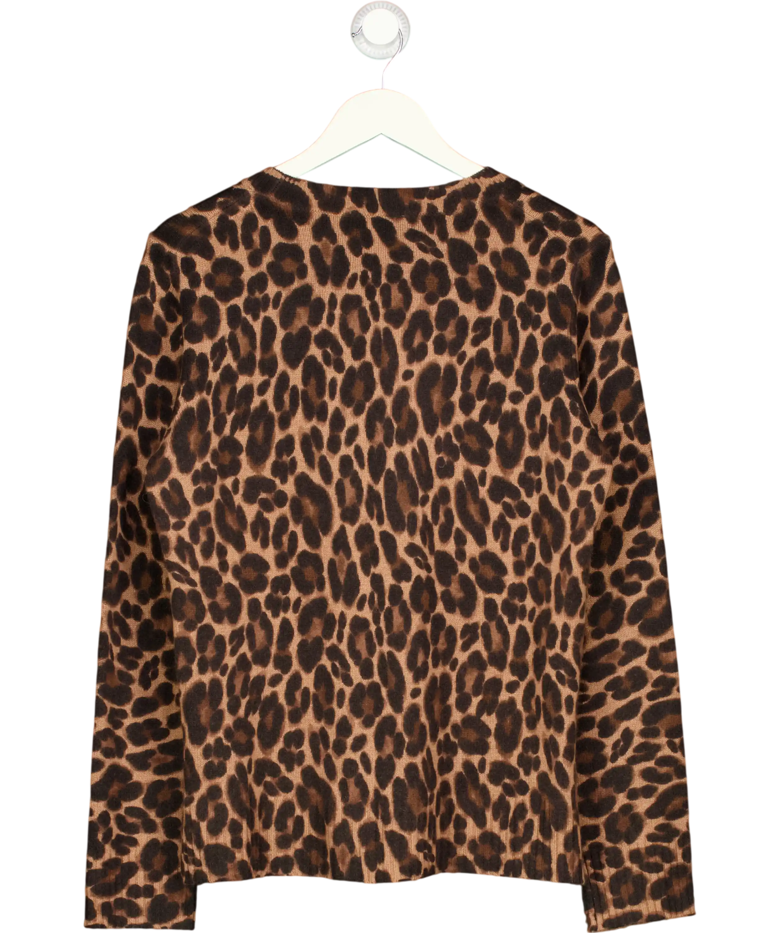 WYSE LONDON Brown Wool / Cashmere Blend Crew Neck Jumper UK M