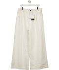 Aligne White Wide Leg Denim Jeans UK 14