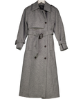Karen Millen Grey Wool Blend Double Breasted Coat UK 6
