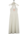 ALB Anne Louise White Halter Maxi Dress UK XS