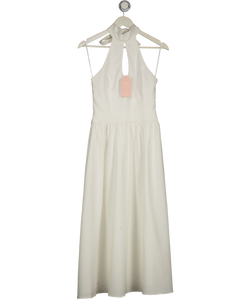 ALB Anne Louise White Halter Maxi Dress UK XS